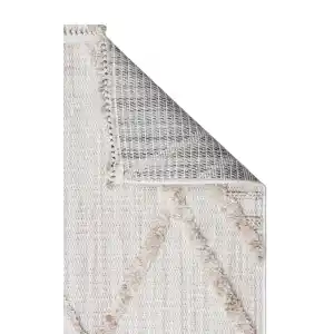 MALIBU HALI 0041 Hav Toz Vermez Yumuşak Dokulu Etnik Örgü Desenlere Sahip Modern İskandinav Halı