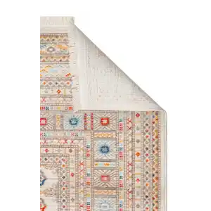 PIETRA HALI 0157 Sıcak Renk Tonlu Etnik Desenli Yumuşak Dokulu Makine Halısı