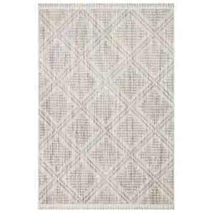 Cozy CZY 03 Grey Silver Hav Toz Vermez Modern Örgü Dokuma Makine Halısı