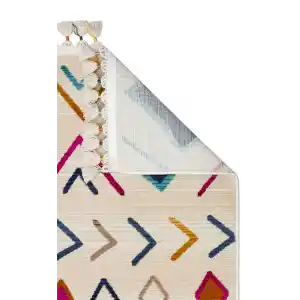 PETRA BOHEM HALI 0003 Hav Toz Vermez Etnik ve Modern Desenli Renkli Makine Halısı