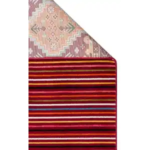 PIETRA HALI 0249 Sıcak Renk Tonlu Etnik Desenli Yumuşak Dokulu Makine Halısı