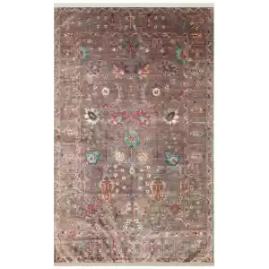 Antique ATK 10 Dark Multy Yıkanabilir Modern Ve Etnik Desenli Kaymaz Tabanlı Makine Halısı