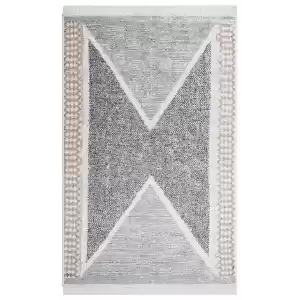 Arya Ar 02 Grey %100 Geri Dönüşümlü Pamuktan Çift Taraflı Yıkanabilir Modern Dekoratif Kilim