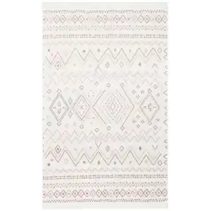 Arya Ar 05 Beige Pink %100 Geri Dönüşümlü Pamuktan Çift Taraflı Yıkanabilir Modern Dekoratif Kilim