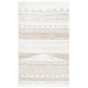 Arya Ar 06 Natural %100 Geri Dönüşümlü Pamuktan Çift Taraflı Yıkanabilir Modern Dekoratif Kilim