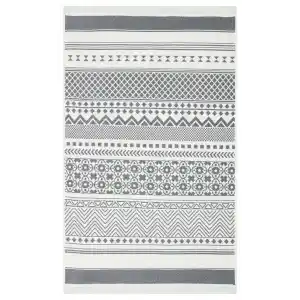 Arya Ar 07 Grey %100 Geri Dönüşümlü Pamuktan Çift Taraflı Yıkanabilir Modern Dekoratif Kilim