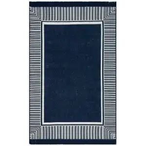 Arya Ar 13 Marine %100 Geri Dönüşümlü Pamuktan Çift Taraflı Yıkanabilir Modern Dekoratif Kilim