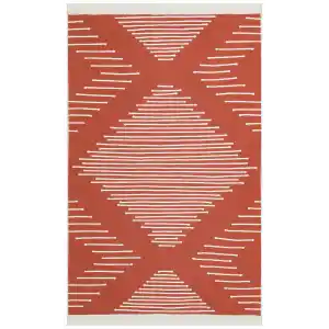 Arya Ar 15 Terra %100 Geri Dönüşümlü Pamuktan Çift Taraflı Yıkanabilir Modern Dekoratif Kilim