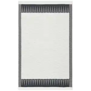 Arya Ar 22 White Black %100 Geri Dönüşümlü Pamuktan Çift Taraflı Yıkanabilir Modern Dekoratif Kilim