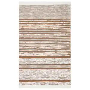 Arya Ar 27 Cream Beige %100 Geri Dönüşümlü Pamuktan Çift Taraflı Yıkanabilir Modern Dekoratif Kilim