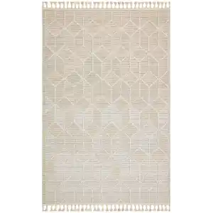 Soho Sh 03 Beige Hav Vermeyen Özel Ipler Ile Üretilen Etnik Örgü Desenlere Sahip Makine Halısı