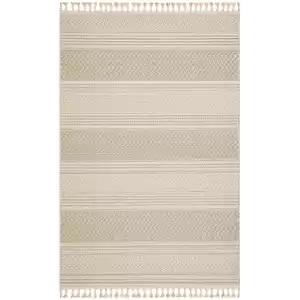Soho Sh 05 Beige Hav Vermeyen Özel Ipler Ile Üretilen Etnik Örgü Desenlere Sahip Makine Halısı