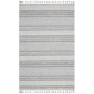 Soho Sh 05 Ivory Grey Hav Vermeyen Özel Ipler Ile Üretilen Etnik Örgü Desenlere Sahip Makine Halısı