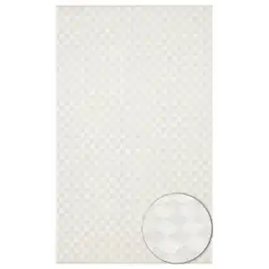 Ada 02 Cream Yüksek Alçak Dokulu Hav Toz Vermez Kolay Kullanımlı Yıkanabilir Kaymaz Kilim