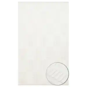 Ada 03 Cream Yüksek Alçak Dokulu Hav Toz Vermez Kolay Kullanımlı Yıkanabilir Kaymaz Kilim