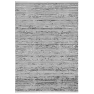 Allegro 1061 Açık Gri Dekoratif Modern Kaymaz Tabanlı Makine Halısı ✄