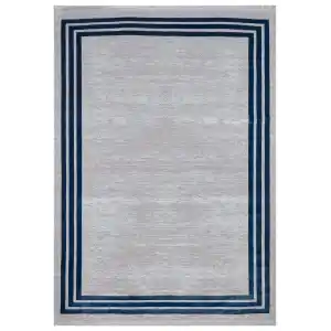 Allegro 2185 Mavi Dekoratif Modern Kaymaz Tabanlı Makine Halısı