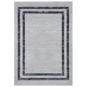 Allegro A1060 Beyaz Dekoratif Modern Kaymaz Tabanlı Makine Halısı