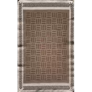 Arya Neo Arn 03 Brown White Yıkanabilir Kaymaz Tabanlı Modern Pamuk Kilim