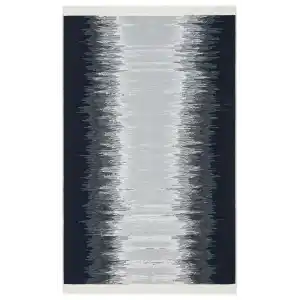 Arya Ar 40 Black White %100 Geri Dönüşümlü Pamuktan Çift Taraflı Yıkanabilir Modern Dekoratif Kilim