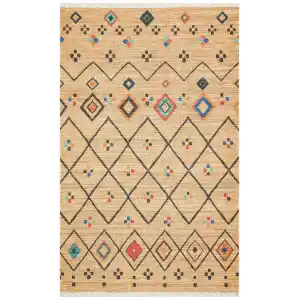 Asos As 07 Multy Jüt Hasır Görünümlü Hav Toz Vermeyen Çift Taraflı Kullanılabilen Yıkanabilir Kilim