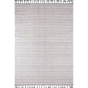 Astra 19457D Gri Bukle Tekniğiyle Üretilmiş Modern Makine Halısı