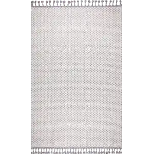 Astra 28047A Beyaz Bukle Tekniğiyle Üretilmiş Modern Makine Halısı
