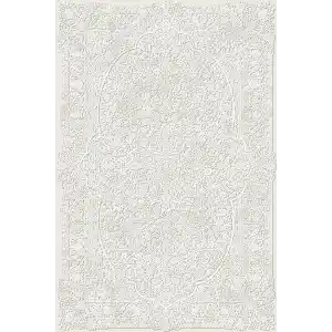 Balat 186B Beyaz Dekoratif Makine Halısı