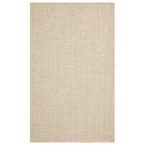 Brooklyn Brk 01 Cream Sılver Hasır Görünümlü Kaymaz Renkli Dokuma Modern Kilim