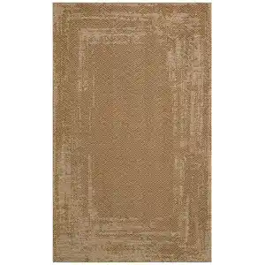 Brooklyn 04 Natural Beıge Hasır Görünümlü Kaymaz Renkli Dokuma Modern Kilim