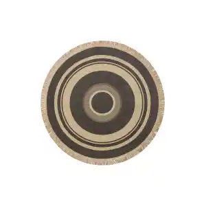 Brooklyn Brk 09 D.Grey Yuvarlak Hasır Görünümlü Kaymaz Renkli Dokuma Modern Kilim