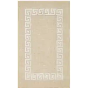 Brooklyn Brk 11 Natural Whıte Hasır Görünümlü Kaymaz Renkli Dokuma Modern Kilim
