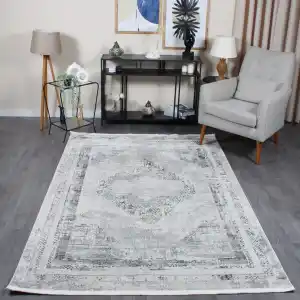 Carino DB68C Gri Dekoratif Makina Halısı