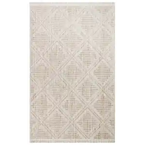 Cozy CZY 03 Grey Beige Hav Toz Vermez Modern Örgü Dokuma Makine Halısı