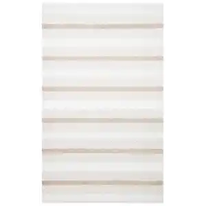 Dublin DBL 02 Cream Beıge Yıkanabilir Örgü Dokulu Naturel Pamuk Halı