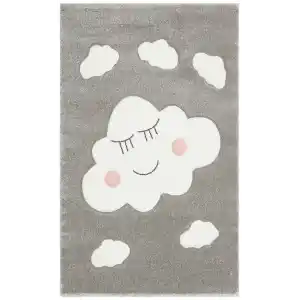 Eko Kids KDS 09 Grey Bulutlu Hav Toz Vermez Çocuk Halısı