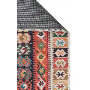 ELISTA HALI 0061 Vintage Desenlere Sahip Kaydırmaz Yıkanabilir Modern Halı