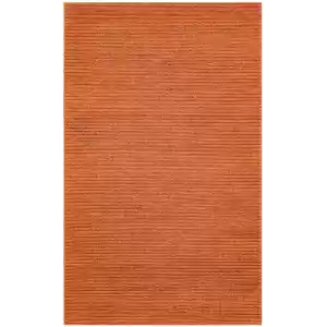 Fine Choti Rust Terra Flatweave El Dokuma Naturel Jüt Hasır Halı