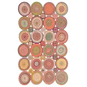 Patna PTN 01 Multy Mix Jüt Hasır Görünümlü Hav Toz Vermez Dekoratif Örgü Halı