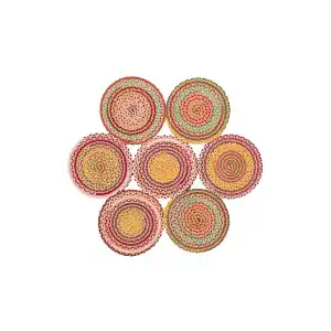 Patna PTN 09 Multy Mix Jüt Hasır Görünümlü Hav Toz Vermez Dekoratif Örgü Halı