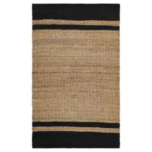 Echo Ech 07 Natural Black Flatweave El Dokuma Naturel Jüt Hasır Halı
