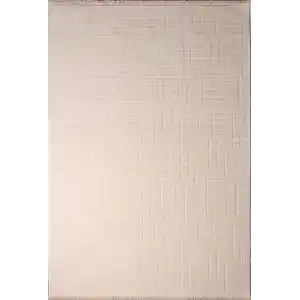 Focus 30356A Krem Dekoratif Makine Halısı