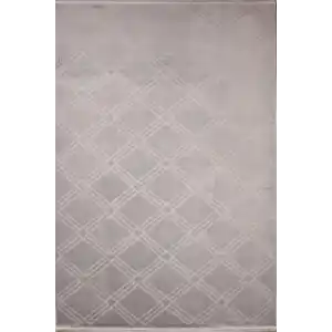 Focus 30558A Gri Dekoratif Makine Halısı