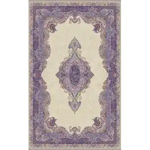 Isfahan 02 Cream  Klasik Desenli Yüksek Kalite Sık Dokuma Makine Halısı