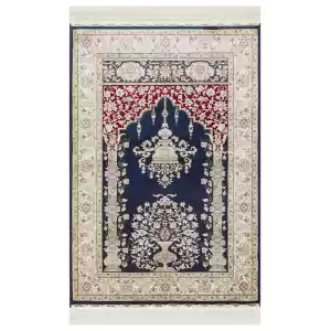 Isfahan Scd 01 Navy Klasik Desenli Yüksek Kalite Sık Dokuma Seccade