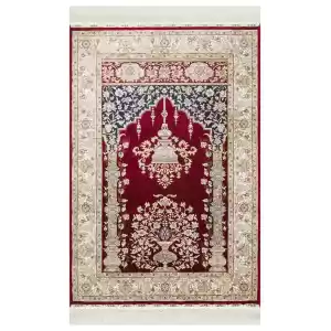 Isfahan Scd 01 Red Klasik Desenli Yüksek Kalite Sık Dokuma Seccade