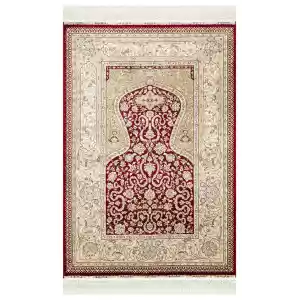 Isfahan Scd 02 Red Klasik Desenli Yüksek Kalite Sık Dokuma Seccade