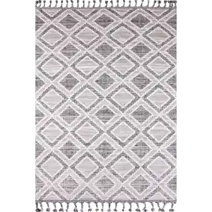 Leo 19117A Gri Dekoratif Modern Desen Makine Halısı