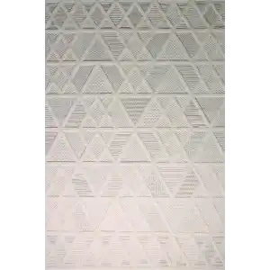 Mondeo 33615D Krem Modern Desenli Dekoratif Makine Halısı