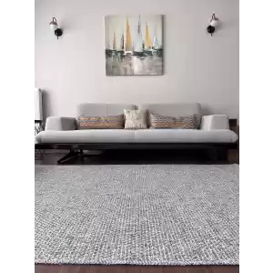 Dhoku DH003 Gri Rustik Modern Örme Kilim - indoor & outdoor
